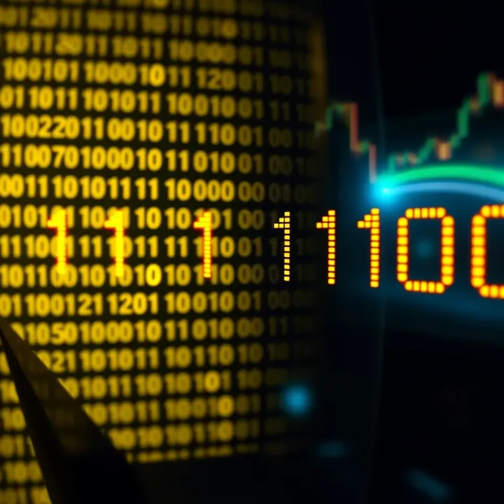 Illustration depicting binary number structure highlighting powers of two in digital systems