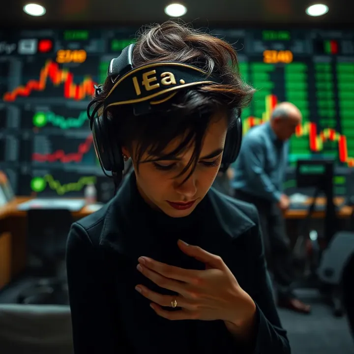 Conceptual representation of financial stress and psychological impact caused by forex trading challenges