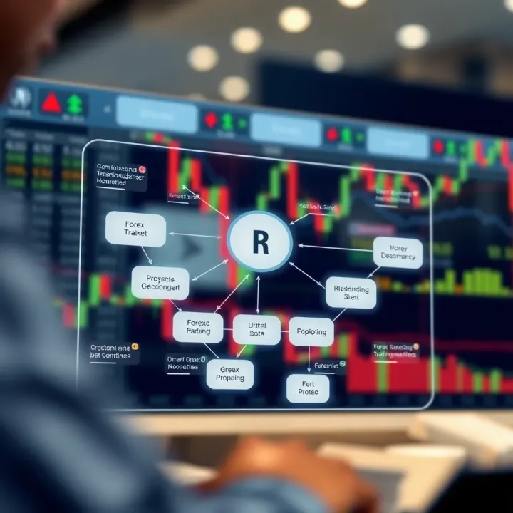 Diagram illustrating the structure and functions of forex trading companies in the currency market