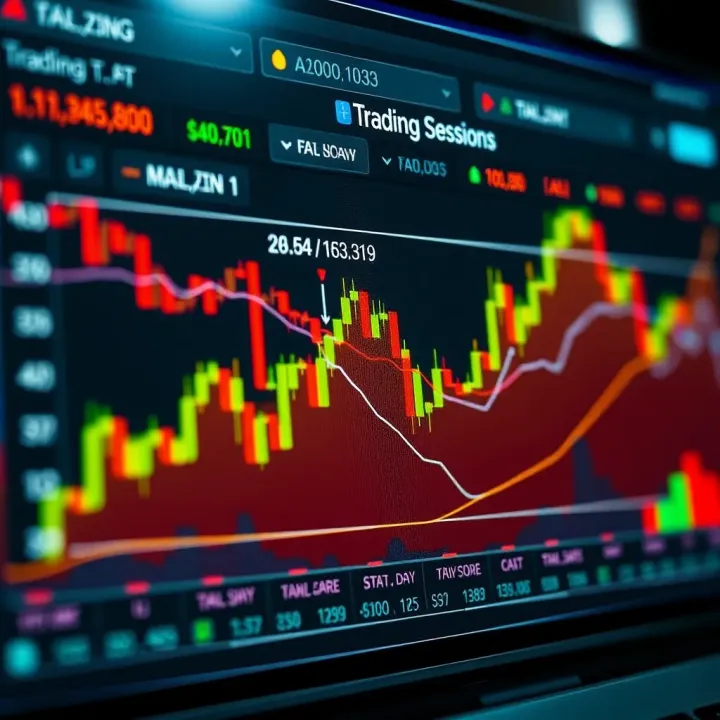 Chart illustrating the overlap periods of major forex trading sessions with emphasis on optimal trading times
