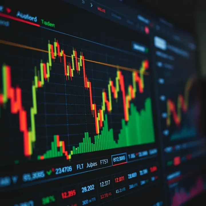 Forex trading screen displaying key economic indicators and currency pairs