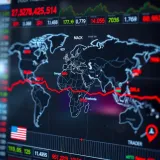 World map showing major stock exchange locations with their respective trading hours
