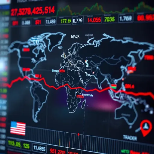 World map showing major stock exchange locations with their respective trading hours