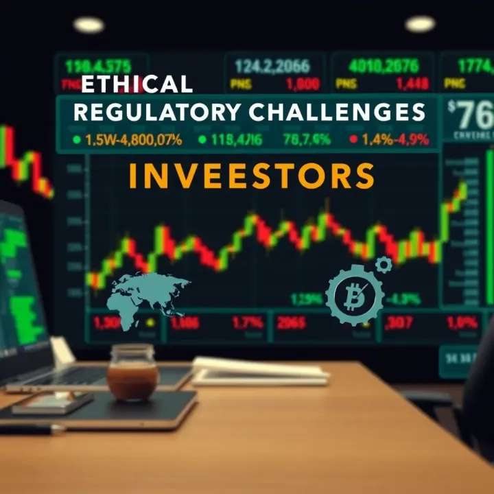 Graphic showing ethical concerns and regulatory challenges in binary options market